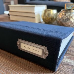 Pottery Barn navy cloth photo album